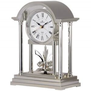 Настолен часовник с кварцов махало Merion, сребристо покритие - MERION