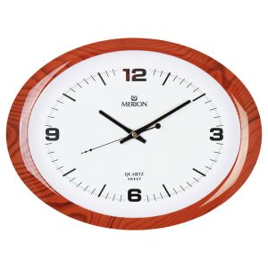 Merion Quarz Wanduhr mit braunem Holzrahmen - Innenarchitektur