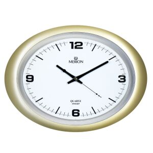 Merion kvarc falióra arany műanyag kerettel és fehér számlappal - MERION