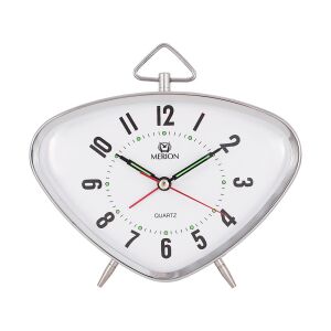 Merion srebrni kvarcni alarm sat, prednji pogled - MERION