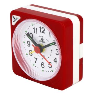 Szögletes nézet egy Merion burgundi kvarc ébresztőóráról - MERION