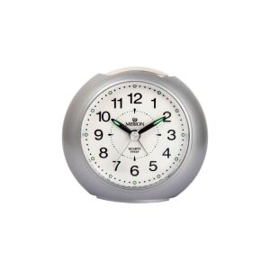 Merion ezüst kvarc ébresztőóra, éjjeliszekrény óra - MERION