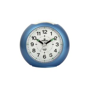Merion niebieski budzik kwarcowy, zegar na stolik nocny - Budzik