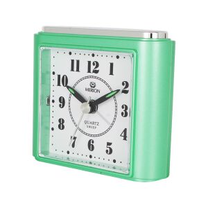 Merion grüner Quarzwecker, schräge Ansicht - Wecker