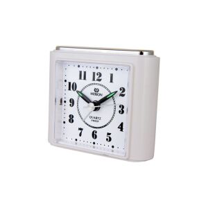 Merion bijeli kvarcni alarm sat, pogled iz kuta - MERION