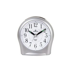 Merion srebrny budzik kwarcowy - Budzik