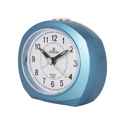 Ceas deşteptător Merion, cuarţ, albastru