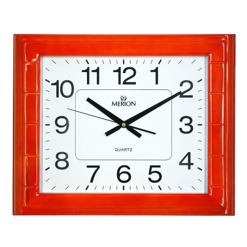 Стенен часовник Merion от черешово дърво с бели арабски цифри