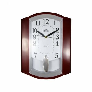 Ceas de perete cu pendul maro Merion, mecanism quartz - Ceasuri perete