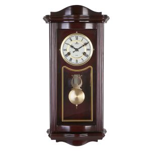 Merion Mahagoni Pendel Wanduhr mit weißem römischen Zifferblatt - Innenarchitektur