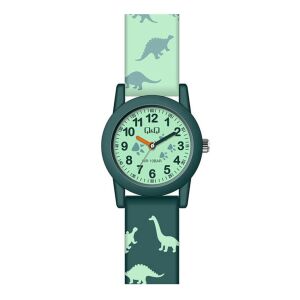 Q&Q VR99J010Y Детски часовник - Зелен динозавърски модел - Мода и обличане