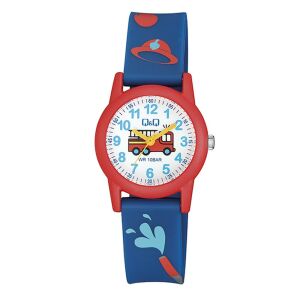 Q&Q Kinderuhr VR99J019Y mit Feuerwehrauto-Design - Babys & Toddler