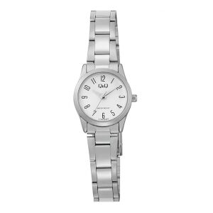 Q&Q női karóra, quartz, ezüst színű fémtok, ezüst színű nemesacél csat, fehér számlap, C75A-002PY 130734370 - Női óra
