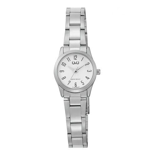 Q&Q női karóra, quartz, ezüst színű fémtok, ezüst színű nemesacél csat, fehér számlap, C75A-002PY 130734370
