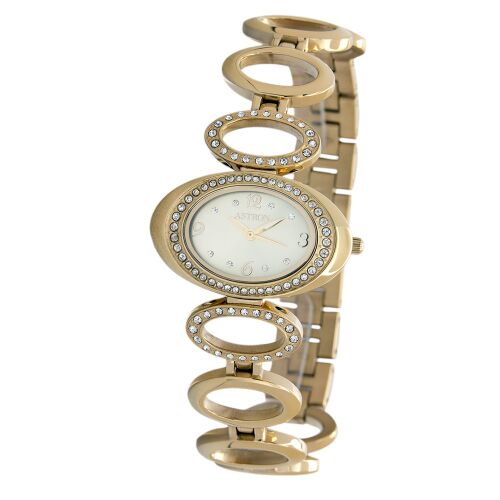 ASTRON 5500-9 női karóra, ékszeróra, arany színű nemesacél tok, arany színű nemesacél csat, pezsgőszínű számlap, keményített ásványüveg, quartz szerkezet, cseppmentes vízállóság 130734609