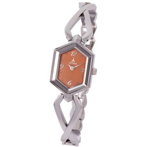 ASTRON 5725-4 női karóra, ezüst színű fém tok, ezüst színű fémcsat, barna számlap, keményített ásványüveg, quartz szerkezet, cseppmentes vízállóság 130734879 - Astron