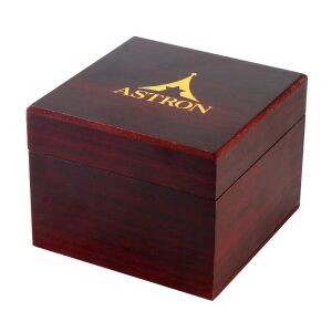 Astron fa karóra doboz, barna színű külső, fekete párnás belső 130736528 - Óraforgató & óratartó doboz