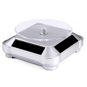 Kirakati forgó állvány, napelemes, ezüst színű 130736539 - Óraforgató & óratartó doboz