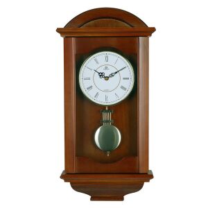 Merion ingás fa falióra, quartz, hangjelzés nélküli, tölgy színű tok, fehér római számos számlap 130738239 - MERION