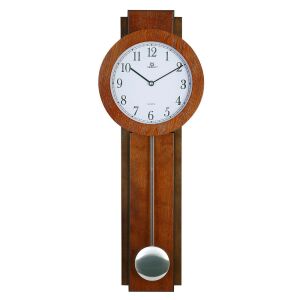 Merion ingás fa falióra, quartz, hangjelzés nélküli, tölgy színű tok, fehér arab számos számlap 130738242 - MERION