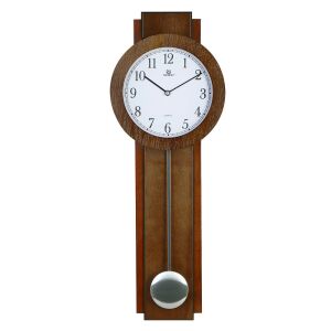 Merion ingás fa falióra, quartz, hangjelzés nélküli, dió színű tok, fehér arab számos számlap 130738243 - MERION