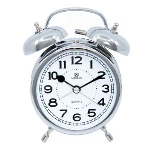 Merion fém ébresztőóra, quartz, ezüst színű, 3,5^ 130738267 - MERION