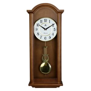 Merion ingás fa falióra, quartz, 1/1 ütős (4 pozíciós), westminster dallam, dió színű, fehér arab számos számlap 130738316 - MERION