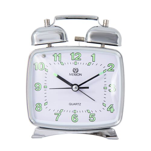 Merion fém ébresztőóra, quartz, ezüst színű tok 130738336