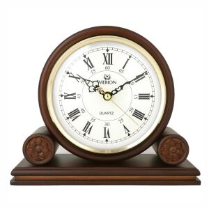 Merion fa kandallóóra, quartz, domború üveggel, dió színű tok 130738341 - MERION