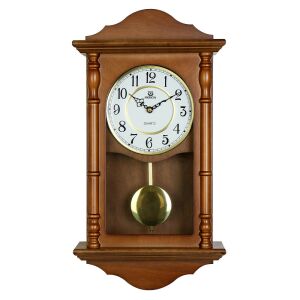 Merion ingás fa falióra, quartz, tölgy színű tok, fehér arab számos számlap 130738344 - MERION