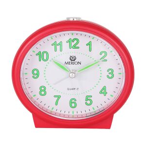 Merion ébresztőóra, quartz, bordó színű tok, világítós, sweep, snooze, beep 130738351 - MERION