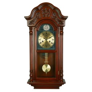 Merion ingás fa falióra, mechanikus, 1/2 ütős, sötét tölgy színű 130738378 - MERION