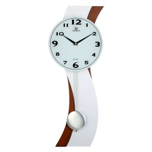 Merion ingás fa falióra, quartz, ezüst és tölgy szín, arab számos számlap 130738384 - MERION