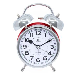 Merion fém ébresztőóra, quartz, piros színű, 3.5^ 130738433 - MERION