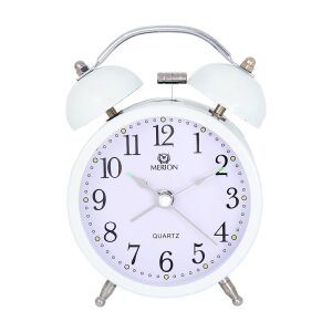 Merion fém ébresztőóra, quartz, fehér, 3^ 130738439 - MERION