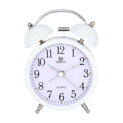Merion fém ébresztőóra, quartz, fehér, 3^ 130738439