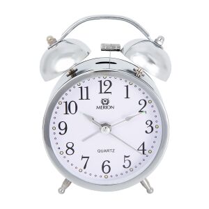 Merion fém ébresztőóra, quartz, ezüst szín, 3^ 130738440 - MERION