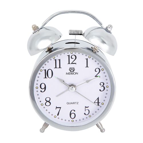 Merion fém ébresztőóra, quartz, ezüst szín, 3^ 130738440
