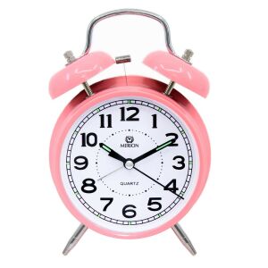 Merion fém ébresztőóra, quartz, rózsaszín, 4^ 130738451 - MERION