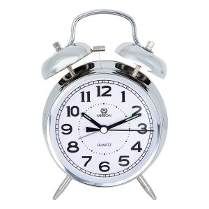 Merion fém ébresztőóra, quartz, ezüst szín, 4^ 130738453 - MERION