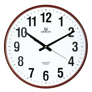 Merion falióra, quartz, barna színű műanyag tok, fehér arab számos számlap, sweep (halk járású) szerkezet 130738510 - MERION