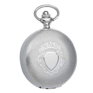 Tiko Time zsebóra, quartz, ezüst színű fémtok (pajzs), fehér / arab számos számlap 130738713 - Tiko Time