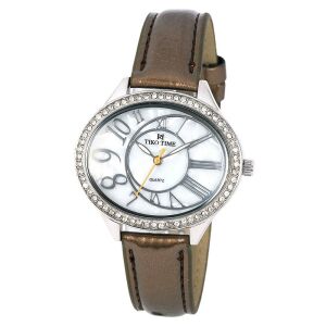 Tiko Time női karóra, ezüst színű fémtok, quartz, gyöngyház színű arab számos számlap 130738716 - Tiko Time