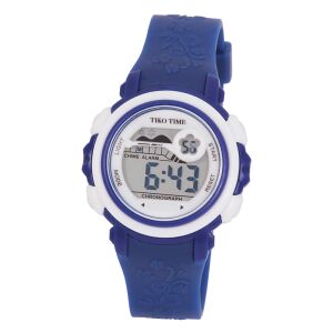 Tiko Time női műanyag karóra, quartz, kék és fehér színű tok és csat, LCD számlap 130738751 - Tiko Time