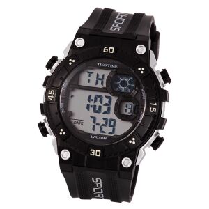 Tiko Time férfi műanyag karóra, quartz, fekete színű tok és csat, LCD számlap 130738760 - Tiko Time