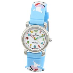 Tiko Time karóra gyerekeknek, quartz, 3D figurás kék alapon tehenes szíj 130738770 - Tiko Time