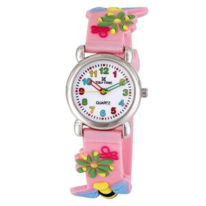 Tiko Time karóra gyerekeknek, quartz, 3D figurás rózsaszín alapon méhecskés szíj 130738771 - Tiko Time