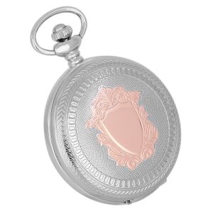 Tiko Time zsebóra, pajzs mintás bikolor (rózsaarany és ezüst) színű tok, fehér / arab számos számlap 130738778 - Tiko Time