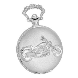 Tiko Time zsebóra, motor mintás ezüst színű fémtok, arab számos / fehér színű számlap 130738783 - Tiko Time