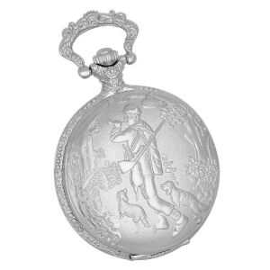 Tiko Time zsebóra, vadász mintás ezüst színű tok, fehér / arab számos számlap 130738788 - Tiko Time